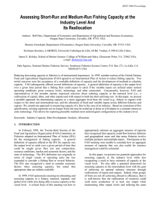 Assessing Short-Run and Medium-Run Fishing Capacity at the Industry Level And