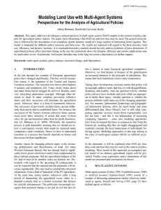 Modeling Land Use with Multi-Agent Systems