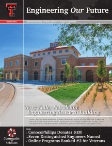 Our Terry Fuller Petroleum Engineering Research Building Summer 2014