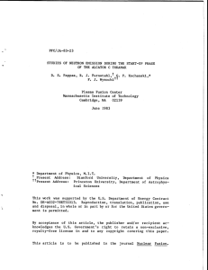 PFC/JA-83-23 NEUTRON OF  THE J.