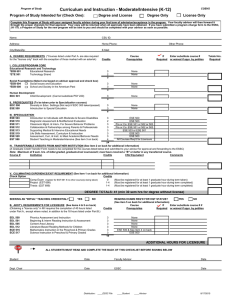 Curriculum and Instruction - Moderate/Intensive (K-12)