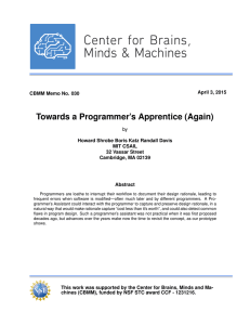 Towards a Programmer’s Apprentice (Again)