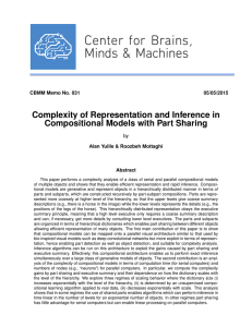 Complexity of Representation and Inference in Compositional Models with Part Sharing 05/05/2015