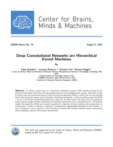 Deep Convolutional Networks are Hierarchical Kernel Machines by CBMM Memo No. 35