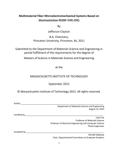 Multimaterial Fiber Microelectromechanical Systems Based on Electrostrictive P(VDF-TrFE-CFE) By