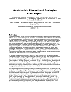 Sustainable Educational Ecologies Final Report
