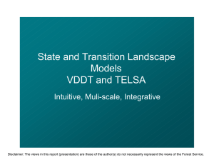 State and Transition Landscape Models VDDT and TELSA Intuitive, Muli-scale, Integrative
