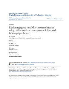 Explaining spatial variability in stream habitats using both natural and management-influenced