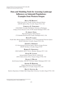 Data and Modeling Tools for Assessing Landscape Influences on Salmonid Populations: