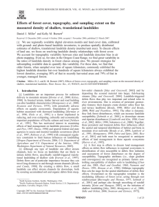 Effects of forest cover, topography, and sampling extent on the