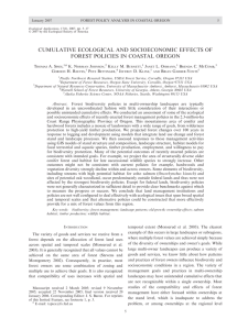 CUMULATIVE ECOLOGICAL AND SOCIOECONOMIC EFFECTS OF FOREST POLICIES IN COASTAL OREGON T