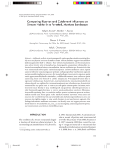 Comparing Riparian and Catchment Influences on