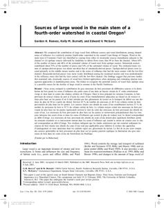 Sources of large wood in the main stem of a 1