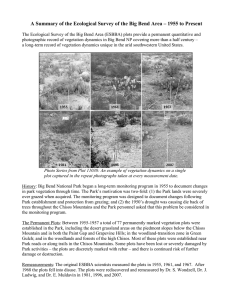 A Summary of the Ecological Survey of the Big Bend...
