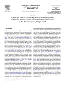 Landscape analysis: Projecting the effects of management