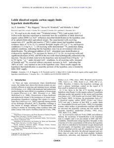 Labile dissolved organic carbon supply limits hyporheic denitrification Jay P. Zarnetske, Roy Haggerty,