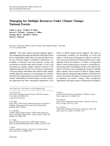 Managing for Multiple Resources Under Climate Change: National Forests