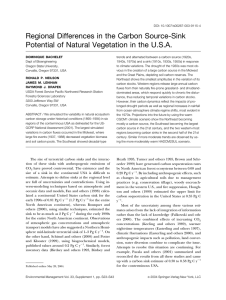 Regional Differences in the Carbon Source-Sink