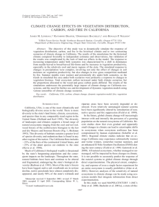 CLIMATE CHANGE EFFECTS ON VEGETATION DISTRIBUTION, CARBON, AND FIRE IN CALIFORNIA J