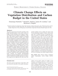 Climate Change Effects on Vegetation Distribution and Carbon F