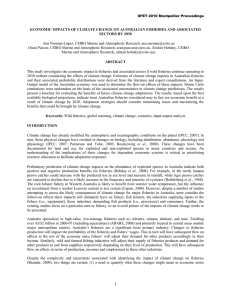 ECONOMIC IMPACTS OF CLIMATE CHANGE ON AUSTRALIAN FISHERIES AND ASSOCIATED