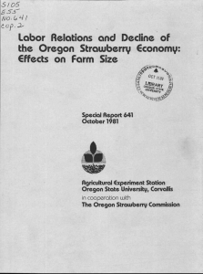 Labor Relations and Decline of the Oregon Strawberry Economy: