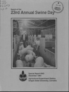 Dad' 23rd Annual Swine Special Report 643 December 1981