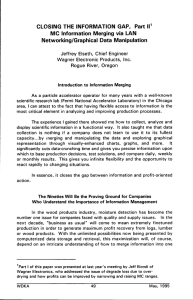 CLOSING THE INFORMATION GAP, Part II' MC Information Merging via LAN