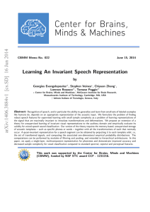 Learning An Invariant Speech Representation by