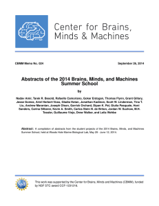 Abstracts of the 2014 Brains, Minds, and Machines Summer School by