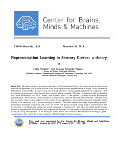 Representation Learning in Sensory Cortex: a theory by CBMM Memo No. 026