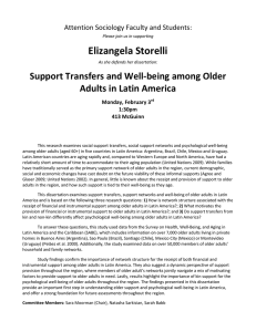 Elizangela Storelli Support Transfers and Well-being among Older Adults in Latin America