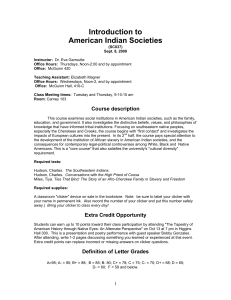 Introduction to American Indian Societies