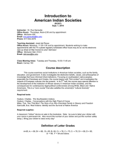 Introduction to American Indian Societies