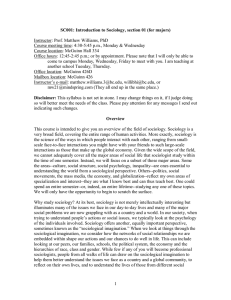 Instructor: Prof. Matthew Williams, PhD Course location: McGuinn Hall 334