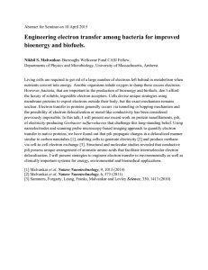 Engineering electron transfer among bacteria for improved bioenergy and biofuels.