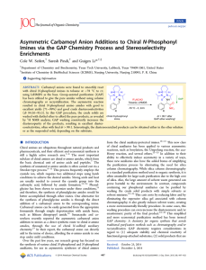 Asymmetric Carbamoyl Anion Additions to Chiral N‑Phosphonyl