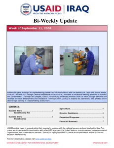 Bi-Weekly Update  Week of September 11, 2006