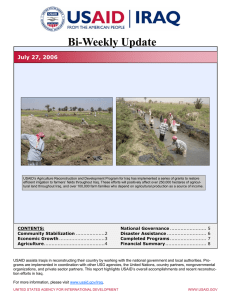 Bi-Weekly Update July 27, 2006