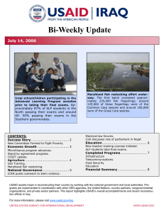 Bi-Weekly Update July 14, 2006