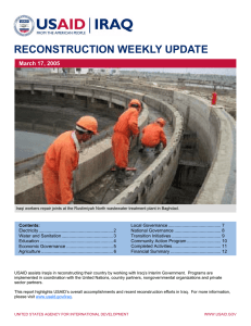 RECONSTRUCTION WEEKLY UPDATE March 17, 2005