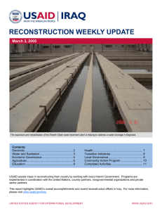 RECONSTRUCTION WEEKLY UPDATE March 3, 2005