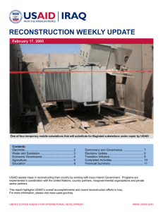 RECONSTRUCTION WEEKLY UPDATE February 17, 2005