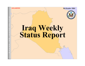 Iraq Weekly Status Report 06 October 2004 D