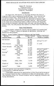 SOME DETAILS OF AN AFFAIR WITH SOUTH SEAS SPECIES Technical Center