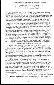 STEPS TOWARD REDUCTION OF DRYING DEGRADE John M. McMillen, Technologist Forest Service