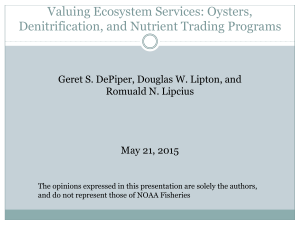 Valuing Ecosystem Services: Oysters, Denitrification, and Nutrient Trading Programs