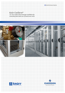 Knürr CoolServe 19” air-to-water heat exchanger installation for ®