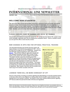 International Line Newsletter