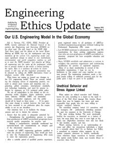 Engineering Ethics Update syTAFi Our U.S. Engineering Model In the Global Economy